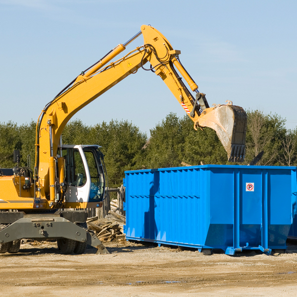 are there any restrictions on where a residential dumpster can be placed in Evensville TN